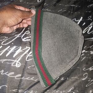 Mens gray  Gucci Beanie hat